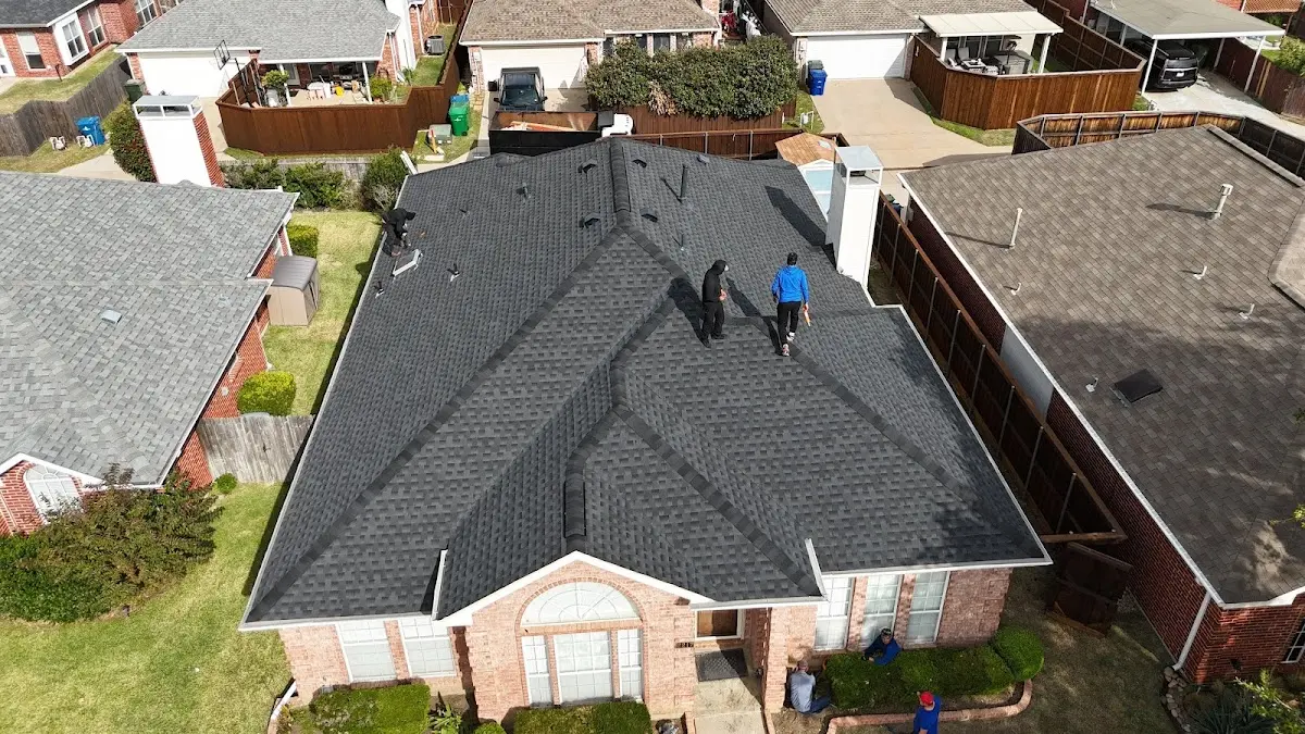 Commercial Roofing work in progress on a Shreveport property